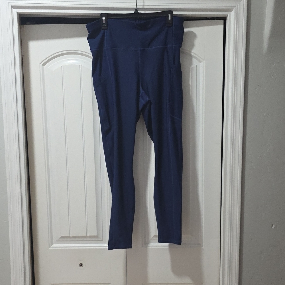 Fabletics Navy High-Waisted Leggings